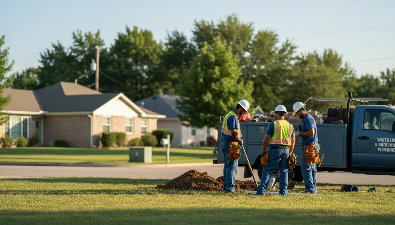 Residential water line and bathroom plumbing service in South Range, MI